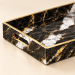 New Year Marble Plastic Tray – Mint Green Gold Veins - MintiHome