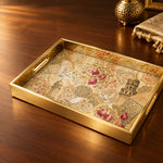 Dome Peacock Glass Serving Tray – Olive Trees Crescent - MintiHome