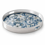 Navy Mosaic Gold Damask Wedding Plastic Serving Tray Rectangular - MintiHome