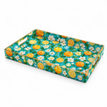 Orange Blossom Serving Tray - Turquoise Citrus Decor - MintiHome