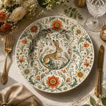 Easter Bunny Charger Plate with Floral Wreath – Victorian Spring Table Decor Set - MintiHome
