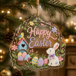 Easter Birdhouse Bunny Acrylic Hanging Wall Decor – Spring Bird - MintiHome