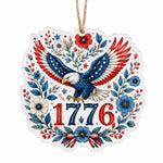 Patriotic 1776 Eagle Acrylic Hanging Wall Decor with American Flag - MintiHome