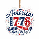 Patriotic America 1776 Acrylic Hanging Wall Decor - Flag and Stars - MintiHome