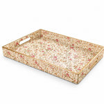 Pink Roses Floral Plastic Serving Tray – Full Print Shabby Chic - MintiHome
