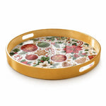 Poinsettia Ornament Gingerbread Plastic Serving Tray - MintiHome