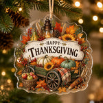 Rustic Harvest Pumpkin Wheat Acrylic Hanging Wall Decor – Thanksgiving - MintiHome