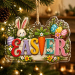 Easter Letters Bunny Acrylic Hanging Wall Decor – Egg Shelf Sign - MintiHome