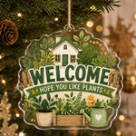 WELCOME Plant Lover Acrylic Hanging Wall Decor House Plant Sign - MintiHome
