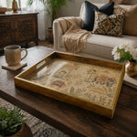 Indian Palace Decorative Tray with Gold Electroplated Frame - MintiHome