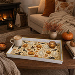 Halloween Pumpkin Plastic Serving Tray – Ghost & Black Cat - MintiHome