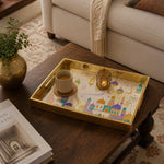 Ramadan Mosque Lantern Serving Tray with Gold Frame | Minti Home - MintiHome