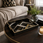 Art Deco Decorative Tray in Black and Gold | Minti Home - MintiHome