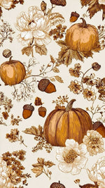Autumn Floral Plastic Serving Tray – Pumpkin Botanical - MintiHome