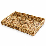 Ramadan Decorative Plastic Serving Tray – Amber Acanthus Damask - MintiHome