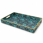 Ramadan Decorative Plastic Serving Tray – Blossom Mosaic Allover - MintiHome