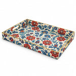 Ramadan Decorative Plastic Serving Tray – Crimson Persian Herb Bloom - MintiHome