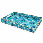 Ramadan Decorative Plastic Serving Tray – Damask Blossom Medallion - MintiHome