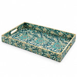 Ramadan Decorative Plastic Serving Tray – Peacock Feather Mandala - MintiHome