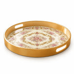 Ramadan & Eid al-Fitr Plastic Serving Tray – Blush Rose Scroll - MintiHome