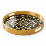 Ramadan & Eid al-Fitr Plastic Serving Tray – Noir Lotus Mandala - MintiHome