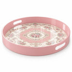 Ramadan & Eid al-Fitr Plastic Serving Tray – Pink Rose Medallion - MintiHome