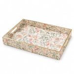 Sage Coral Leaf Serving Tray - Serene Wedding Decor - MintiHome