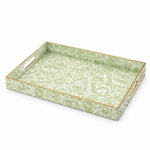 Sage Green Floral Plastic Serving Tray – Full Print Border - MintiHome