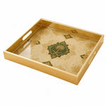 Saudi Arabia Glass Serving Tray – Palm Swords Medallion - MintiHome
