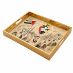 UAE Founders Glass Serving Tray – Portraits Flag Palms - MintiHome