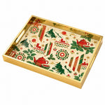UAE Snow Mountain Glass Serving Tray – Teapot Ribbon Mandala - MintiHome