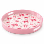 Valentine's Day Plastic Serving Tray – Satin Bow Hearts - MintiHome