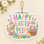 Welcome Bunny Ears Easter Acrylic Hanging Wall Decor – Spring - MintiHome