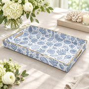 Ocean Decorative Plastic Serving Tray – Coral Reef Sketch full-print plastic serving tray shown in a product view.