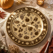 Thanksgiving Charger Plate in Warm Beige for Autumn Tables - MintiHome