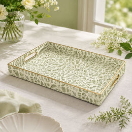 Daily Decorative Plastic Serving Tray – Botanical Fern Silhouette - MintiHome