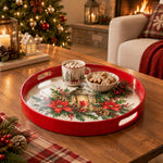 Christmas Decorative Serving Tray – Lantern Poinsettia - MintiHome