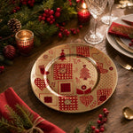 Christmas Plaid Patchwork Decorative Plate – Holiday Hearts - MintiHome
