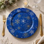Christmas Blue Snowflake Charger Plate - Winter Wonderland - MintiHome