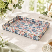 Daily Decorative Plastic Serving Tray – Americana Quilt Patchwork full-print plastic serving tray shown in a product view.