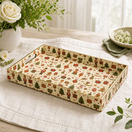 Christmas Decorative Plastic Serving Tray – Vintage Christmas Icon - MintiHome