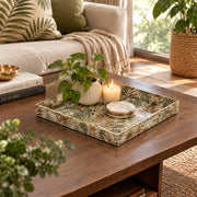 Daily Decorative Plastic Serving Tray – Muted Palm Frond Watercolor - MintiHome