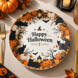 Halloween Decorative Charger Plate – Halloween Wreath - MintiHome