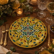 Golden Moroccan Geometric Ramadan Decorative Charger Plate - MintiHome