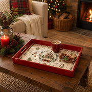 Christmas Gingerbread Serving Tray - Wreath Candy Canes - MintiHome