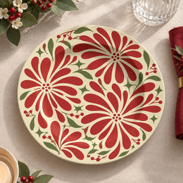Daily Decorative Charger Plate – Red Starburst Bloom - MintiHome