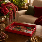 Leopard Print Floral Serving Tray – Botanical Safari Design - MintiHome