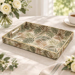Daily Decorative Plastic Serving Tray – Muted Palm Frond Watercolor - MintiHome