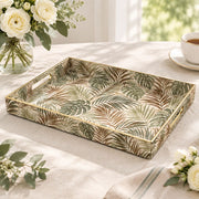 Daily Decorative Plastic Serving Tray – Muted Palm Frond Watercolor - MintiHome