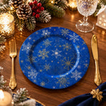 Christmas Blue Snowflake Charger Plate - Winter Wonderland - MintiHome